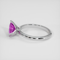 1.58 Ct. Pinkish Purple Sapphire Ring, Silver 4