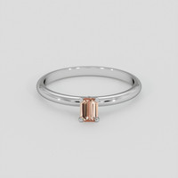 0.24 Ct. Peach Sapphire Ring, Silver 1