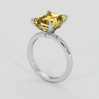 4.01 Ct. Yellow Citrine Ring, 10K White Gold 2
