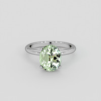 2.67 Ct. Green Tourmaline Ring, 10K White Gold 1