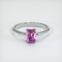 0.54 Ct. Pink Sapphire Ring, 10K White Gold 1
