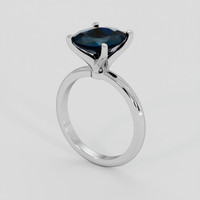 3.00 Ct. Blue Sapphire Ring, 10K White Gold 2