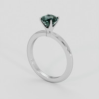 1.55 Ct. Bluish Green Sapphire Ring, 10K White Gold 2