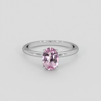 1.15 Ct. Pink Sapphire Ring, 10K White Gold 1