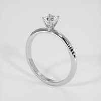 0.48 Ct. White Sapphire Ring, 10K White Gold 2