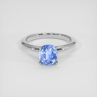 2.18 Ct. Blue Sapphire Ring, 10K White Gold 1
