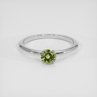 0.66 Ct. Green Sapphire Ring, 10K White Gold 1