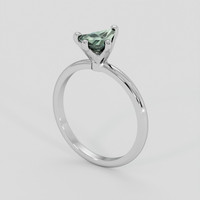 0.83 Ct. Green Sapphire Ring, 10K White Gold 2