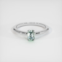 0.76 Ct. Bluish Green Sapphire Ring, 10K White Gold 1