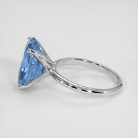 7.50 Ct. Blue Sapphire Ring, 14K White Gold 4