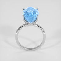 8.48 Ct. Blue Aquamarine Ring, 14K White Gold 3