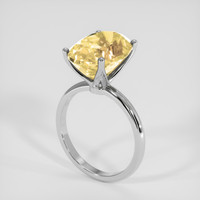 6.08 Ct. Yellow Citrine Ring, 14K White Gold 2