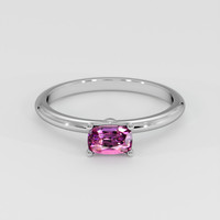 0.65 Ct. Gemstone Ring, 14K White Gold 1