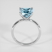2.78 Ct. Blue Aquamarine Ring, 14K White Gold 3