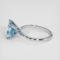 2.78 Ct. Blue Aquamarine Ring, 14K White Gold 4