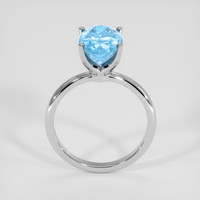 2.84 Ct. Blue Aquamarine Ring, 14K White Gold 3