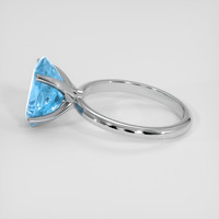 2.84 Ct. Blue Aquamarine Ring, 14K White Gold 4