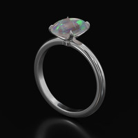 1.22 Ct. Gemstone Ring, 14K White Gold 2