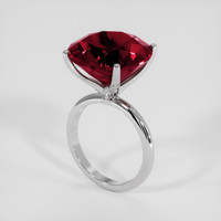 19.33 Ct. Red Garnet Ring, 14K White Gold 2