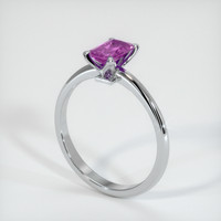 0.54 Ct. Sapphire Ring, 14K White Gold 2