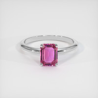 2.20 Ct. Pink Sapphire Ring, 14K White Gold 1