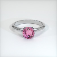1.28 Ct. Pink Sapphire Ring, 14K White Gold 1