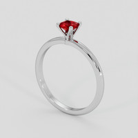 0.45 Ct. Ruby Ring, 14K White Gold 2