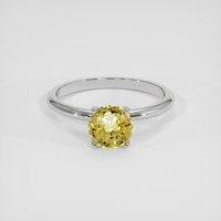 1.25 Ct. Yellow Sapphire Ring, 14K White Gold 1
