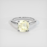 2.65 Ct. Yellow Sapphire Ring, 14K White Gold 1