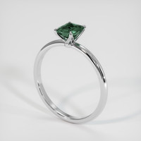 0.93 Ct. Green Sapphire Ring, 14K White Gold 2