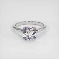 2.74 Ct. Bluish Grey Sapphire Ring, 14K White Gold 1
