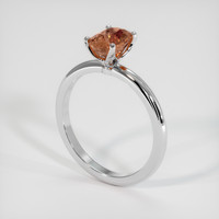 1.46 Ct. Orangish Brown Sapphire Ring, 14K White Gold 2