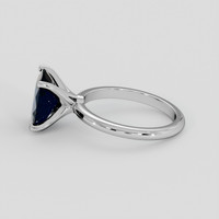 3.00 Ct. Blue Sapphire Ring, 14K White Gold 4