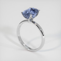 3.53 Ct. Sapphire Ring, 14K White Gold 2