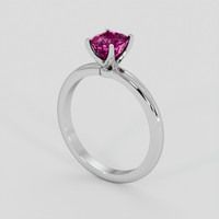 1.24 Ct. Pink Sapphire Ring, 14K White Gold 2