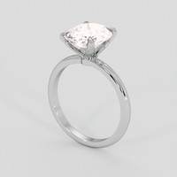 3.58 Ct. Peach Sapphire Ring, 14K White Gold 2