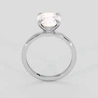 3.58 Ct. Peach Sapphire Ring, 14K White Gold 3
