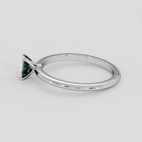 0.33 Ct. Bluish Green Sapphire Ring, 14K White Gold 4