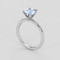 1.56 Ct. Blue Sapphire Ring, 14K White Gold 2