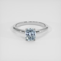 1.64 Ct. Greyish Blue Sapphire Ring, 14K White Gold 1