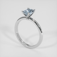 1.64 Ct. Greyish Blue Sapphire Ring, 14K White Gold 2