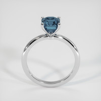 2.04 Ct. Greenish Blue Sapphire Ring, 14K White Gold 3