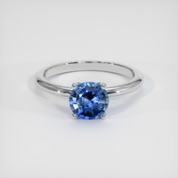 1.66 Ct. Blue Sapphire Ring, 14K White Gold 1