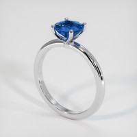 1.66 Ct. Blue Sapphire Ring, 14K White Gold 2