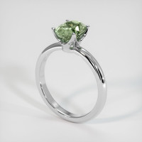 1.33 Ct. Yellowish Green Sapphire Ring, 14K White Gold 2