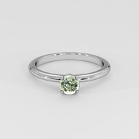 0.47 Ct. Bluish Green Sapphire Ring, 14K White Gold 1