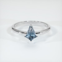 0.71 Ct. Sapphire Ring, 14K White Gold 1