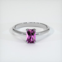 0.57 Ct. Sapphire Ring, 14K White Gold 1