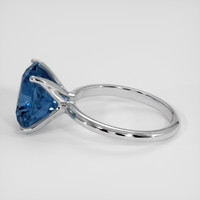 6.90 Ct. Blue Sapphire Ring, 18K White Gold 4