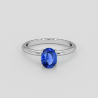 1.26 Ct. Blue Sapphire Ring, 18K White Gold 1
